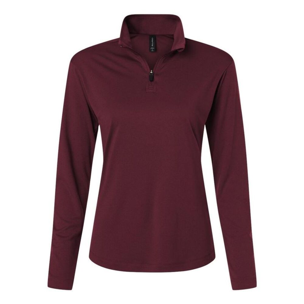 AllPro Pro-Lock Women's Performance Quarter-Zip Pullover / Maroon